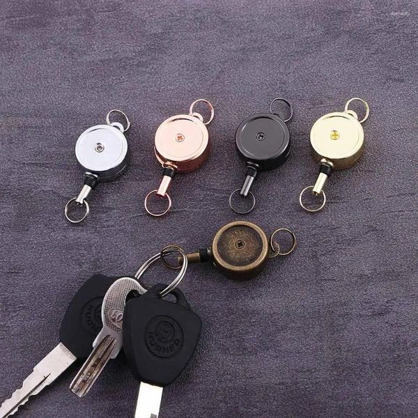 Keychains Mini Retractable Key Ringgürtel Clip ID Lanyard Anti-Lost-Abzeichen-Rollenkettenkartenhalter