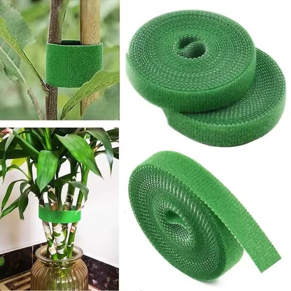 3 rotoli per giardino verde cuoio cinghiali cinghiali in nylon bandage gancio giardino anello di invalutazione di bambù.