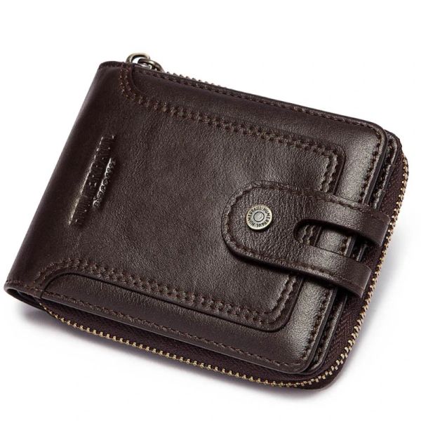 Кошельки Новый RFID Bifold Men Cowhide Кожа