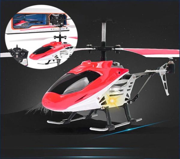 Elicottero in lega straniera Gyro Elicopter Toy Remote Control Aeromobile Aereo Luminio Aircraft LED Simulazione LED265S6663399