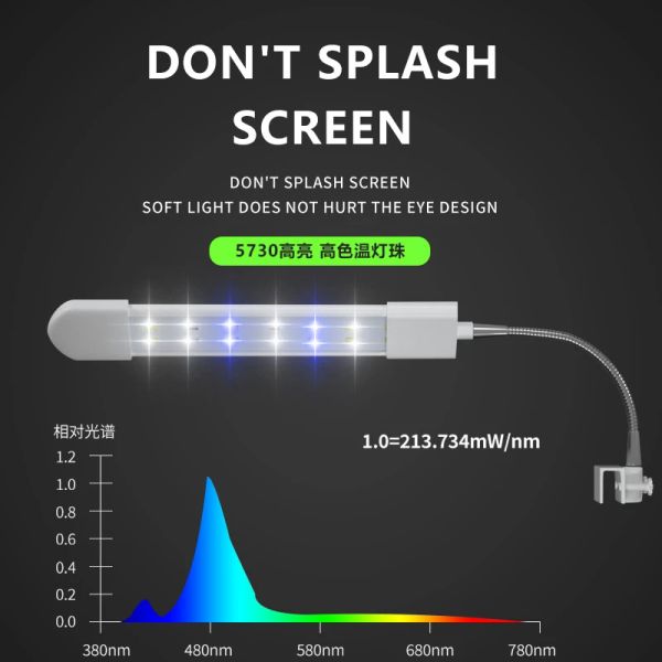 Аквариумы Супер слабый светодиодный аквариумный свет, растения выращивают свет, водонепроницаемая лампа из клипа для рыбного аквариума, освещение водного растения, 3 Вт, 4 Вт, 6 Вт, 7 Вт
