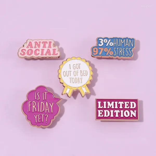 Broches coloridos e doces pinos de esmalte inglês citações inspiradas citações de chapéu de broche para acessórios de lapela presente para jóias de amigos por atacado