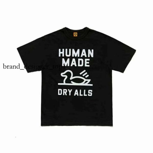 Designer de marca de moda Human Made Pocket T-shirt Men Women Summer Alta qualidade Luxo Manga curta Humano Made Shiirt Duck Print Shert Top Tees 8354