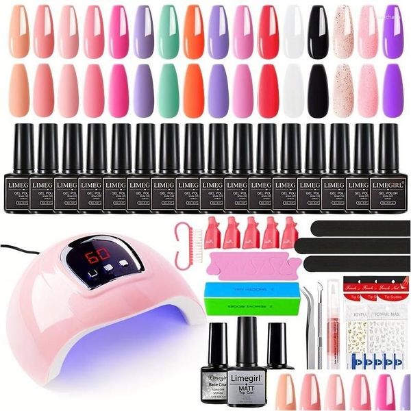 Kit per nail art lilycute da 8 ml gel kit polacco glitter semi-permanente ibrido UV LED per principianti drop drop Health Salon Salon dhcfz