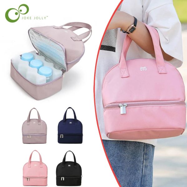 Bolsas de leite materno refrigerado portátil grande capacidade de armazenamento gelado de leite fresco de armazenamento fresco Mochila de mamãe ao ar livre DDJ