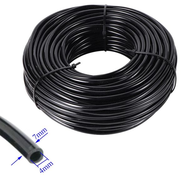 10/20/40m 4/7mm de mangueira rega de jardim 1/4 PVC Micro Micro Drip Tubing Tubing Tubing Plantas da varanda Flor Greenhouse Tubo 240410