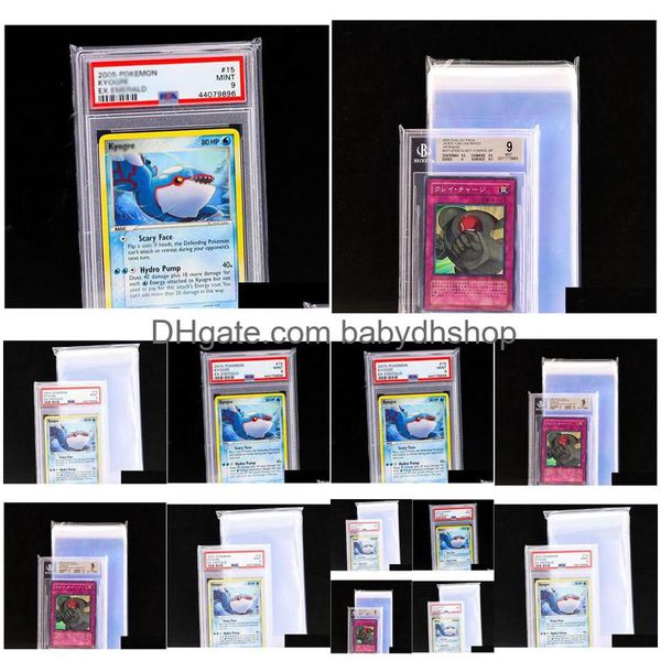 Giochi di carta Gambi di carta Responsabile Sleeve di sacchetti Game 1 Pacchetto da 100 pezzi PSA Beckett Scrivedown Drop Droping Regali Puzzle DHZ9J