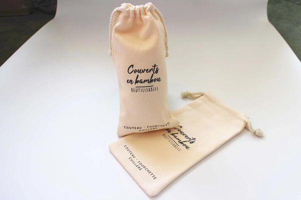 Einkaufstaschen kundenspezifische Schmuckverpackung Baumwoll -Kordelbeutel Canva Eco Eco