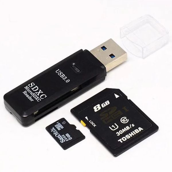 2 in 1 Kartenleser USB 3.0 Micro SD TF Kartenspeicher Reader Hochgeschwindigkeit Multi-Card Writer Adapter Flash Drive Laptop Zubehör