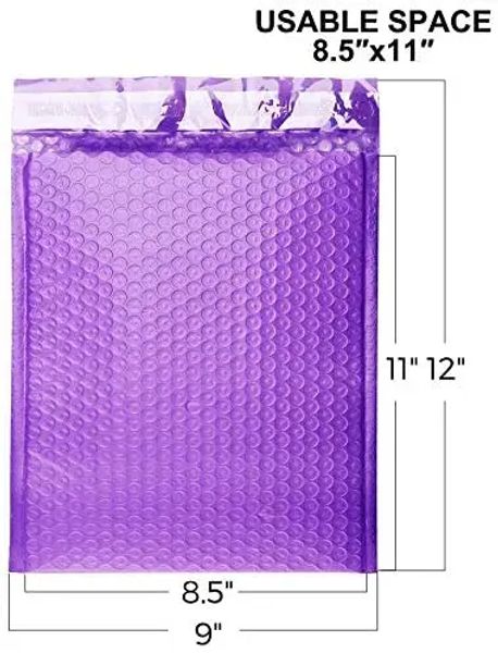 Sacchetti 25pcs Big Bubble Mailer Purple Purple Mailer Poly Bubble Incarico Inviluppie Polyer per imballaggio per imballaggio regalo Bull