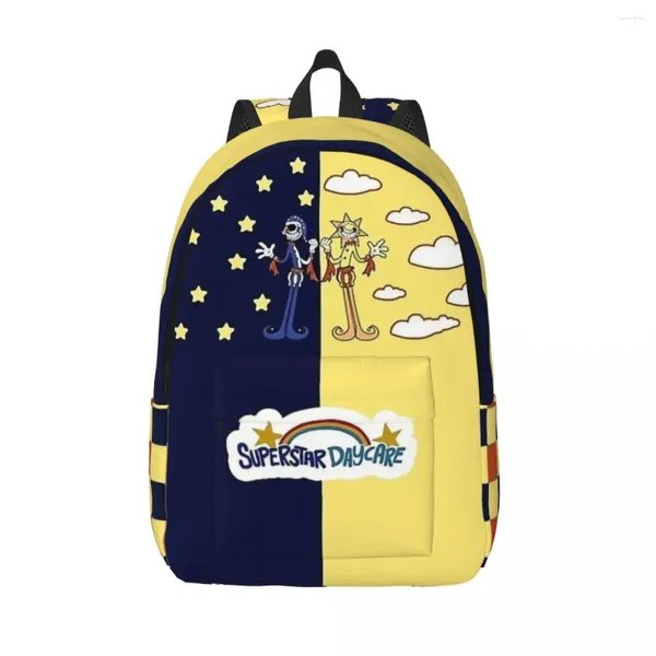 Backpack FNAf Sundrop und Moondrop Schülern Wander Reisetasche Kindertagesstätte Beglaubigte Sleepy-Time Candy Daypack für Kids Schoolbags