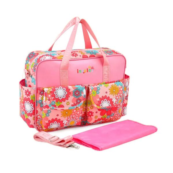 Taschen Baby Wickelbeutel Marke Multifunktions Mode Blumenwindel für Mutter für Kinderwagen Baby wasserdichte tragbare Mama -Bag Handtasche