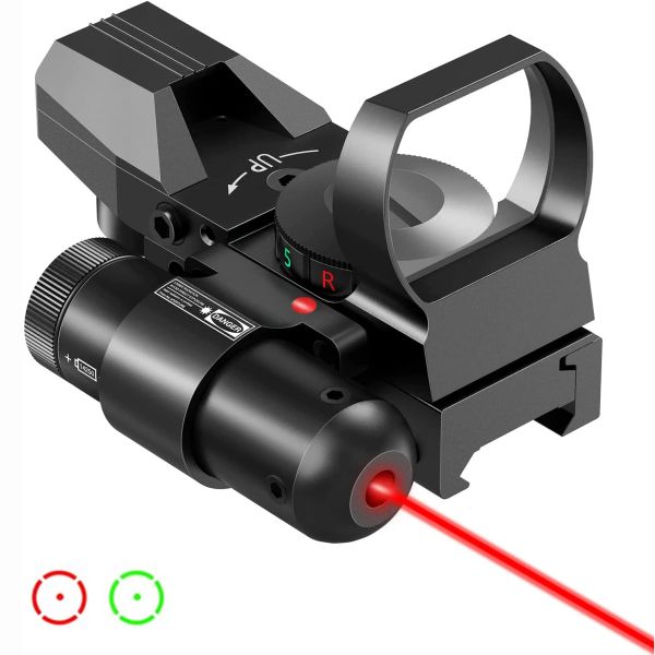 SCOPES FIFLESCOPE TATTICO CON IL LASER OPTICA LASER ROSSO REDE PROVEDATO PROVETTO RIFEXO 4 RETIVOLA SPEADA COLLIMATORE PER LA RAI 20 mm RAI