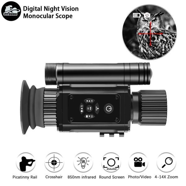 Kameras Nv002 Digitales Nachtsicht 1080p Videokamera Infrarot Monokular Multiple Image Mode Crosshair Hunting Night Sight Scope