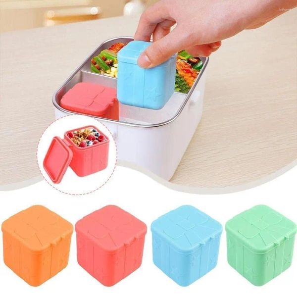 Bottiglie di stoccaggio Contenitore snack in silicone Contenitore di alta qualità a prova di perdite da 130 ml Box con scatole di cibi coperchio