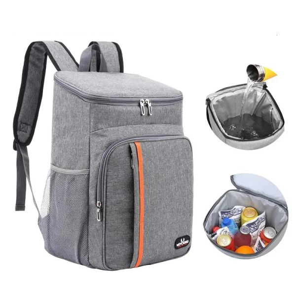 Taschen 20L Tragbarer thermischer Mittagsbeutel Lebensmittelbox Langable wasserdichte kühler isolierte Hülle Camping Oxford Dinner Rucksäcke ICEBOX 231226