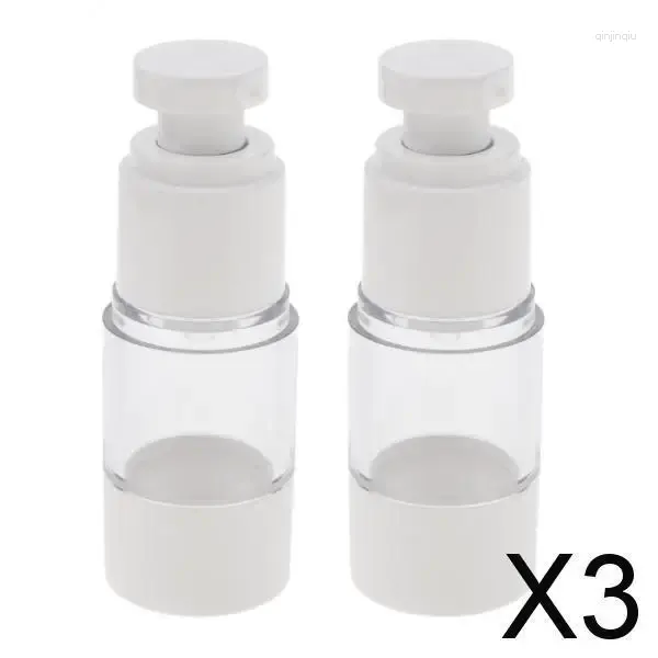 Make-up-Bürsten 2-4 Pack 2x Sterile luftlose Pumpenflasche nachfüllbar Toner/Lotion/Serumbehälter