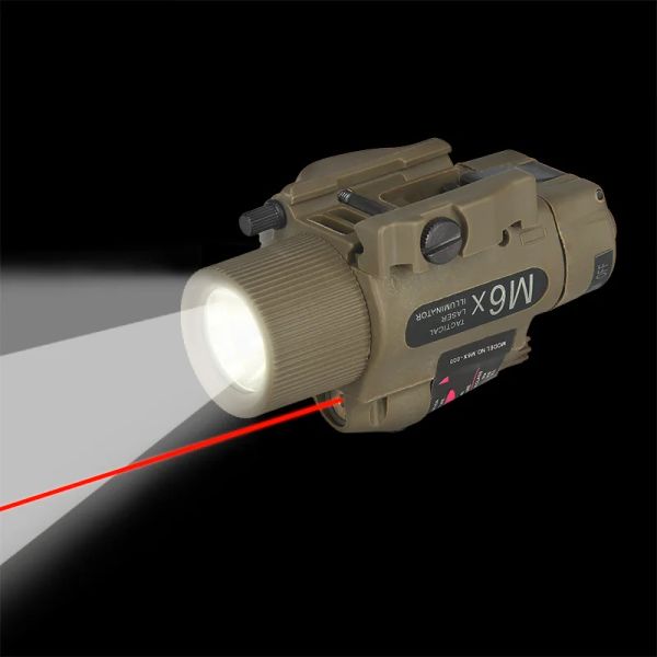 Scopes billige Taschenlampe Airsoft Jagdzubehör Red Laser Model Ultra Bright LED White Light 150 Lumen zum Aufnehmen von HK150007R