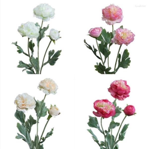 Dekorative Blumen 67Je 38cm Ranunculus asiaticus für Hochzeits Heimparty -Dekoration Künstlich