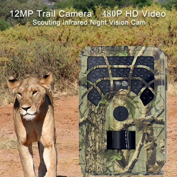 Kameras PR300 Pro 16MP HD 1080p Wildlife Hunting Camera Trail Outdoor Tier Nachtsicht Fotofallen erkennen Monitor Videoüberwachung