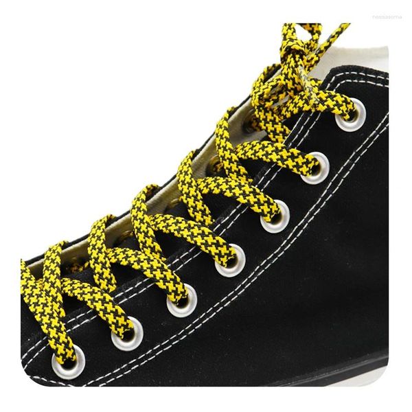 Parti di scarpe Weiou Laces Official Tipo piatto Shoelamenti incantati corde griglia regolari 7 mm Combinazione a doppio colore Seguitore e facile
