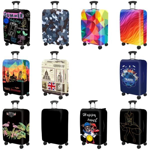 Accessoires Elastic World Map Gepäck Schutzabdeckung Reißverschlussanzug für 1832 -Zoll -Taschen Koffer Covers Trolley Cover Travel Accessoires