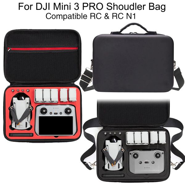 Borse per DJI Mini 3 Pro Storage Borse DJI RC Remote Controller portatile Casella Black Case Black Handbag Controller Smart Controller Accessori