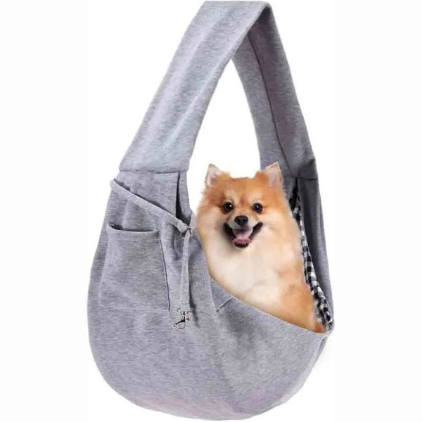 Sacchetti piccoli carriere per carrello per compagni di carrello reversibile papoose borsetto con un gatto per cani a cintura di sicurezza tascabile per viaggi all'aperto