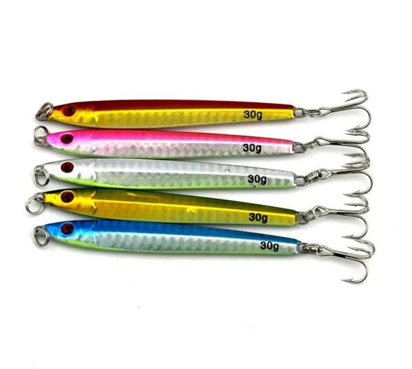 20pcslot 30g gabaritos de metal pesca marca de isca dura Tackle de pesca de colher -luras de chumbo Bait6857267