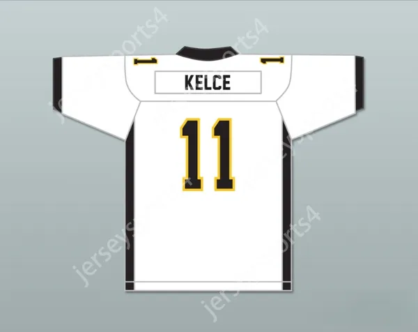 Custom Nome Nome Numer Youth/Kids Travis Kelce 11 Cleveland Heights High School Tigers White Football Jersey 2 cuciture S-6XL