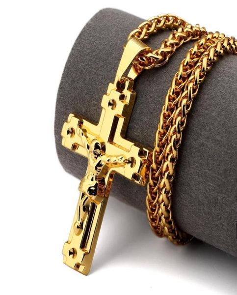Herren Big Jesus Gold Fashion Halskette Schmuck Punk Hip Hop Schmuck Langketten Halsketten für Men9984345