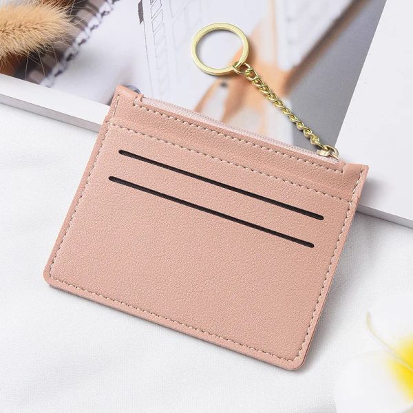 Halterinnen Frauen Brieftasche PU Leder Kreditausweis Halter Kurzer Damen Multicard Slot Coin Geldbörse Cute Brieftasche mit Reißverschluss 2023