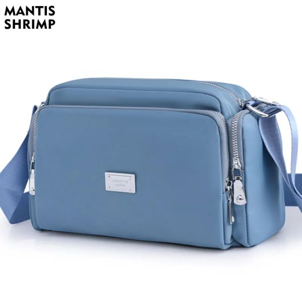 Bolsas Bolsas Bolsas de Nylon Impermeável Mulheres Moda Pura Moda Multi Função de Grande Capacidade Crossbody Bag Casual Mensageiro Mamãe Bolsa