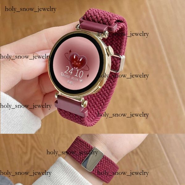 Adatto allo smartwatch da 41 mm femminile 41 mm cinghia orologio 3pro, orologio di fascia alta2 Woven Summer GT1 aspirazione magnetica Speciale cinturino rosso femminile 3770