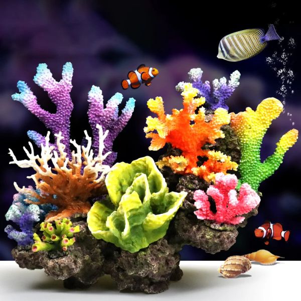 Aquários Aquários Artificial Coral Starfish Aquário Aquário Miniatura Paisagem da Paisagem Diy Tank Decoração