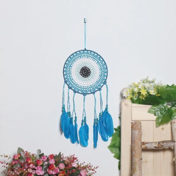 Dekorative Figuren Devil's Eye Dream Catcher Feather Dekoration Familienfreund Geschenk für Heimzimmer Wandhängedekoration