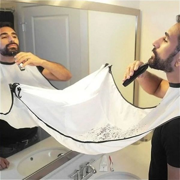 1pc homens barbas barbas aventais aventais criativos espelho de parede de sucção embrulhando capa caseiro bigode barba barba avental