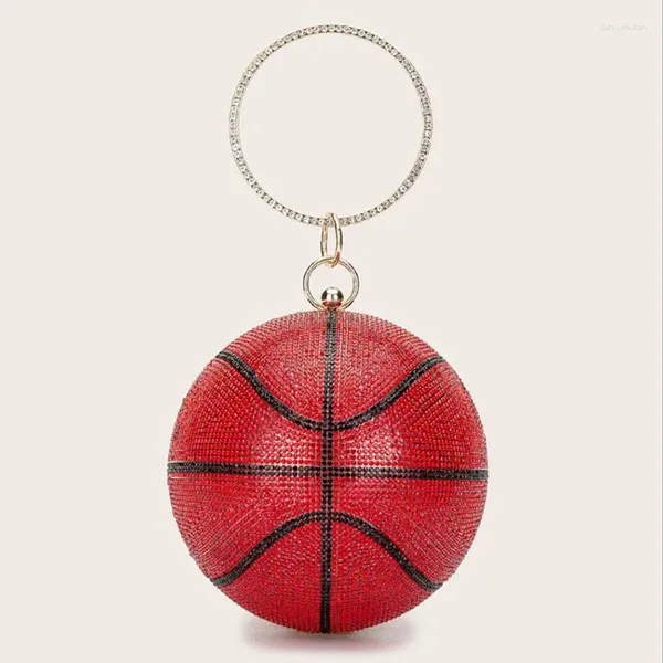 Borse a tracolla Borsa della frizione di diamanti di lusso per donne a pallacanestro a forma di calcio Fedding Fette di nozze Mini borsetta a catena FTB314 FTB314