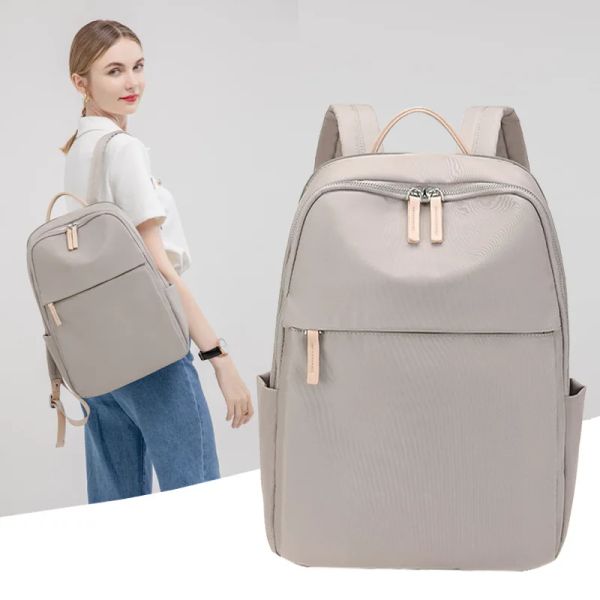 Rucksäcke Rucksäcke Frau Laptop Rucksack Geschäftsreisen Taschen 15 Zoll großer Notebook -Rückenpaket wasserdichte Pendler Urban Budpack Luxus