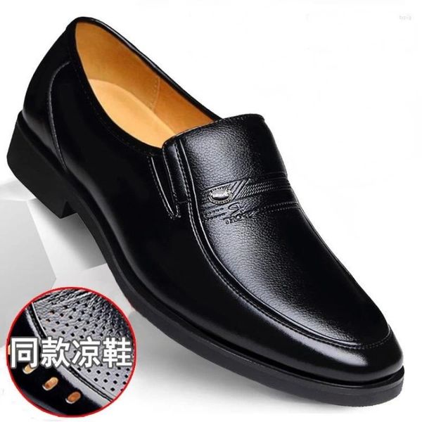 Scarpe da abito xihaha uomini moda comoda scarpa da barca slip-on moli primaverili calzati in pelle di alta qualità fodera casual