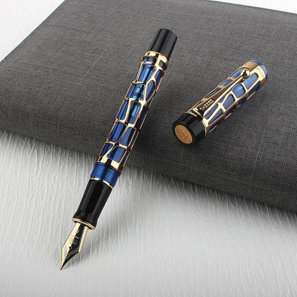 Ручки 5Colour Quality Jinhao 100 Resin Comleplating Hollow School Supplies Student Office Office M -Nib Fountain Pen New