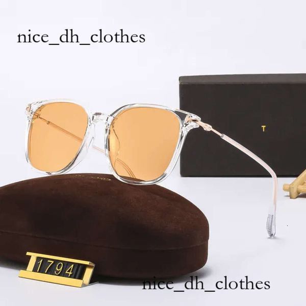 Occhiali da sole in metallo da viaggio per le lenti in vetro temperato da uomo e donna TOM FORDS OCCHI SULLO SUNGO DISEGNATO DESIGNO SQUADA