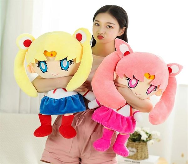 2560 cm Kawaii Anime Sailor Moon Plüsch Spielzeug süßer Mond Hase Handgefüllte Puppe Doll Schlaftkissen Weiche Cartoon Brinquidos Mädchen Geschenk5755048