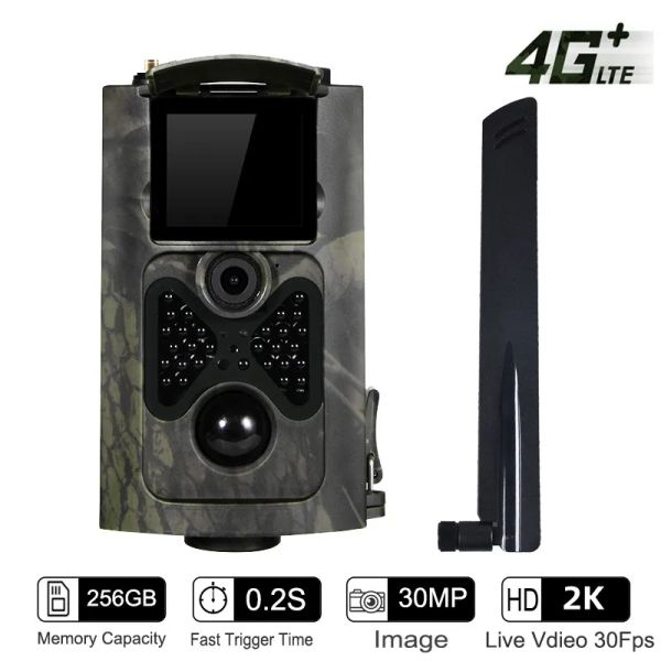 Telecamere Outdoor 2k Live Show App Trail Camera Cloud Service 4G 30MP Night Vision Wild Hunting Telecamere Night Vision Phototraps Game Cam