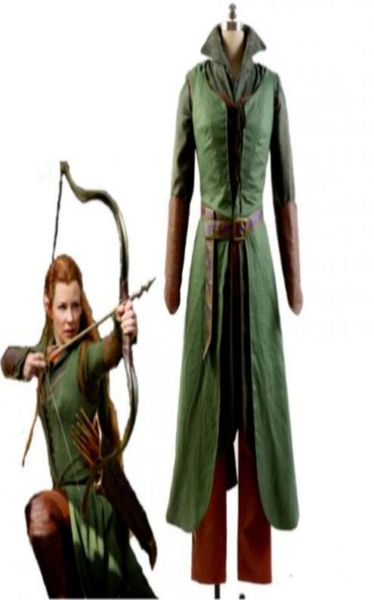 Hobbit 2 3 Elfo Tauriel Lord of the Rings Cosplay Costume Outfit8581600