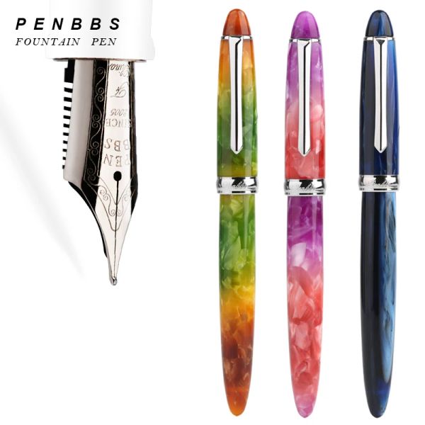 Pens Penbbs 308 Gösteri Kaligrafi Çeşmesi Pen Blade Nib Akrilik Reçine Renkli Hediye Çin tarzı Kawaii Koleksiyon Okulu