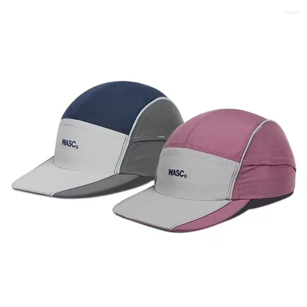 Top kapakları yansıtıcı şerit renk eşleşen spor beş panel kapağı yaz açık güneşlik erkek ve kadın düz kenar beyzbol şapkası