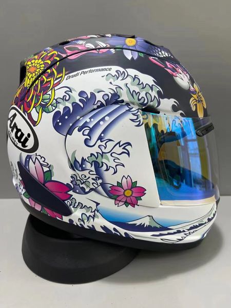 Arai Rx7x Oriental Blue Full Face Helmet Off Ray Racing Motocross Motorcycle Helmet