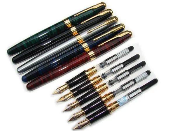 PENS -Promotion 5pcs/Los Baoer 388 hohe Qualität billiger Preis Arrow Clip M Nib Tinte/Marke/Fountain Stiftmetall Geschenkstifte Schreiben Schreibweise