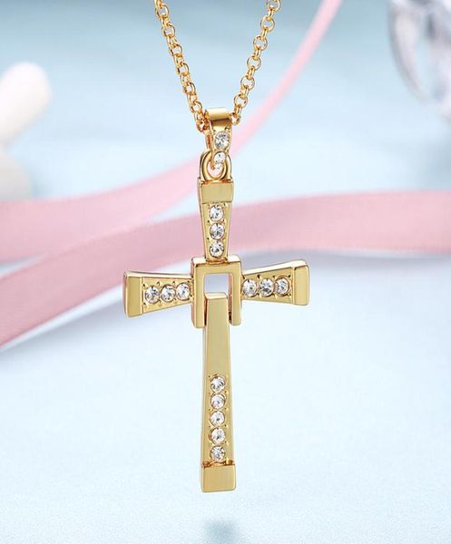 Design in lega classica Jesus Cross Gold Chain Hip Hop Gioielli Hip Hop Mens Collace Film Personaggi Collane Fast e Furiou1591610